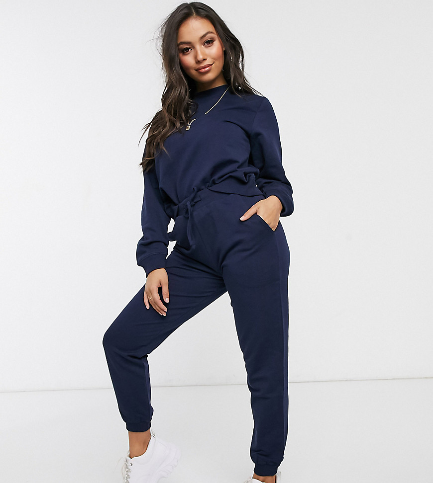 Product photo of Asos design petite tracksuit slim sweat jogger in navy