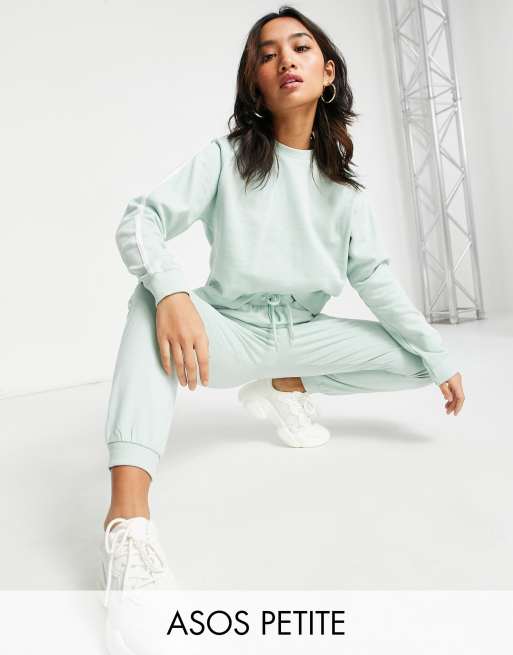 ASOS DESIGN Petite tracksuit sweat basic jogger with contrast