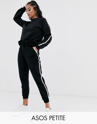 ASOS DESIGN Petite tracksuit sweat / basic jogger with tie with ...