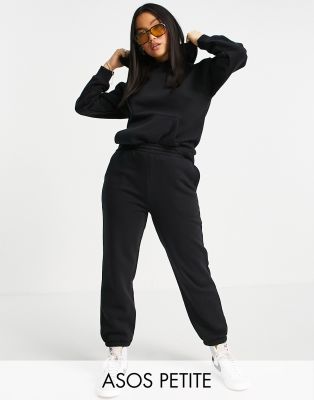 ASOS DESIGN Petite tracksuit ultimate oversized hoodie / sweatpants in black