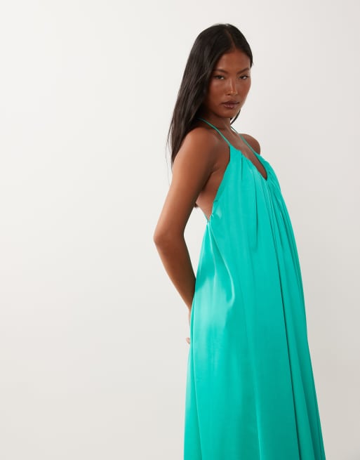 silentium maxi dress in chocolate brown lace Nadia Lace Maxi Dress
