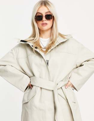 women's petite trench coat with hood