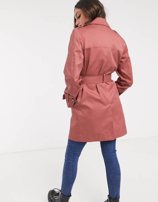 Dusty rose outlet trench coat