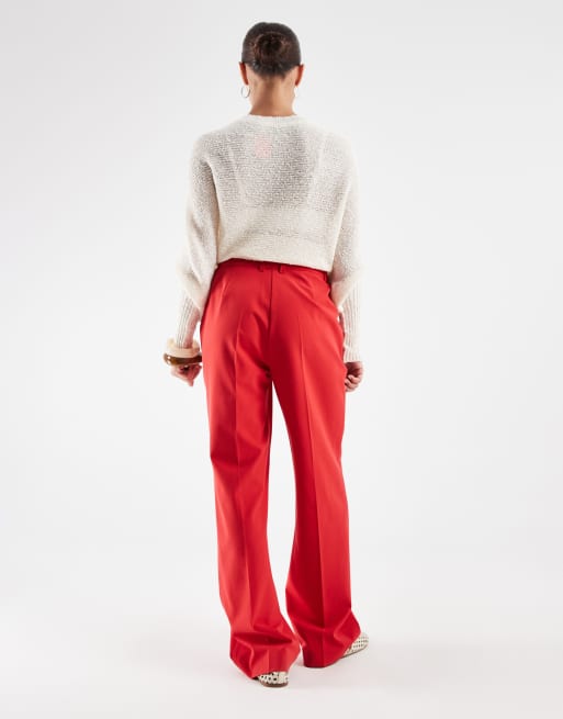 ASOS DESIGN Petite trousers in bright red, 5 of 5