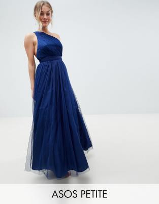 asos navy long dress