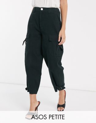 petite black combat trousers