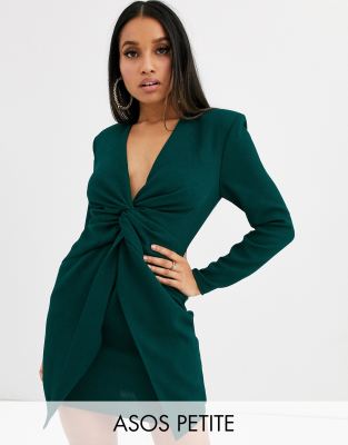 twist front mini dress