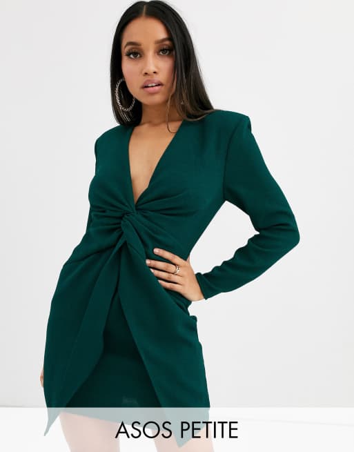 ASOS DESIGN Petite twist front mini dress