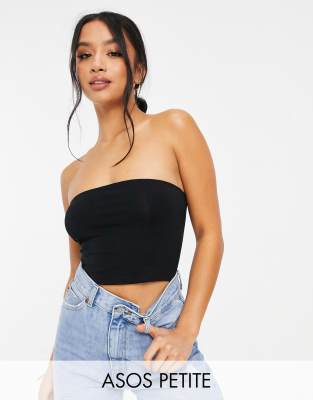 ASOS DESIGN Petite mesh bodysuit in black