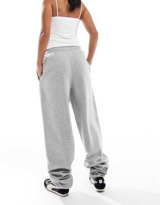 Asos Petite Asos Design Petite Ultimate Cuffed Brushback Sweatpants In Gray