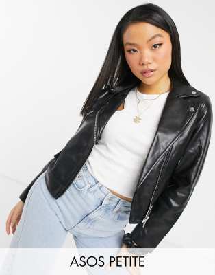 asos petite leather jacket