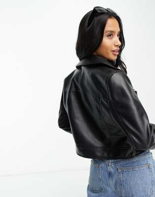 Asos petite best sale leather jacket