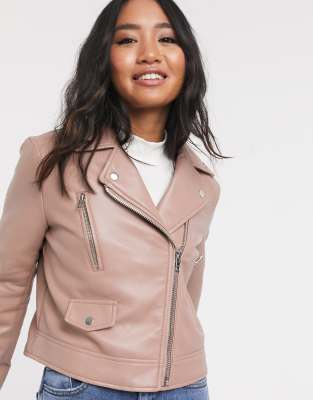 asos petite leather jacket