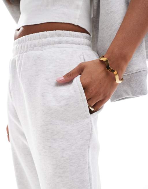 ASOS DESIGN Petite - Ultimate - Gråmelerede joggingbukser, 4 af 5