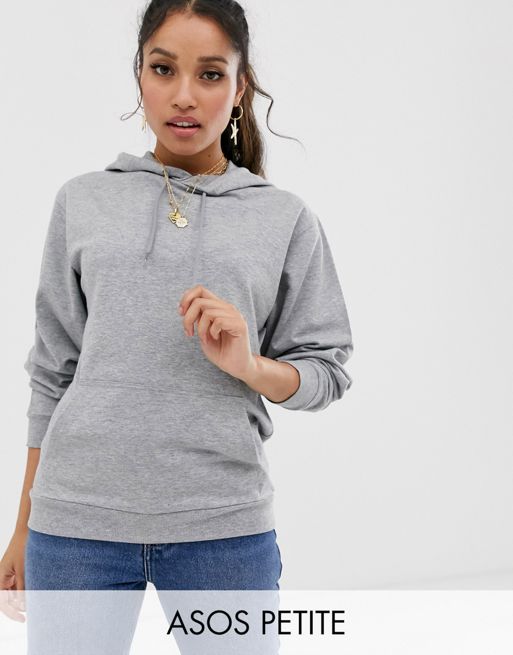 ASOS DESIGN Petite ultimate hoodie in gray marl | ASOS