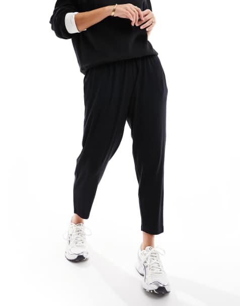 ASOS DESIGN Petite ultimate jersey trackie pants in black - view 1