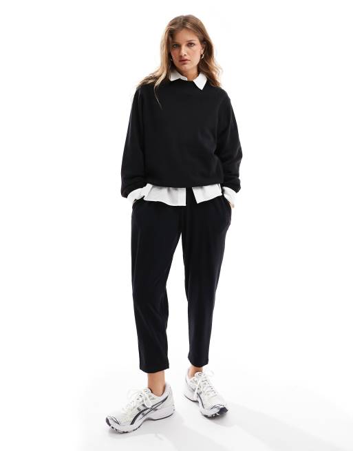 ASOS DESIGN Petite - Ultimate - Joggers in jersey neri , 2 di 4