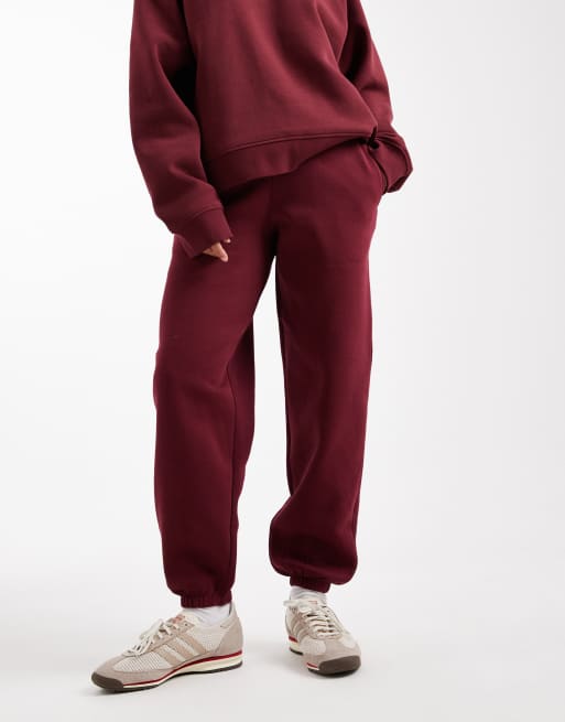 ASOS DESIGN Petite – Ultimate – Jogginghose in Burgunderrot mit weicher Innenseite und Bündchen, 2 von 5