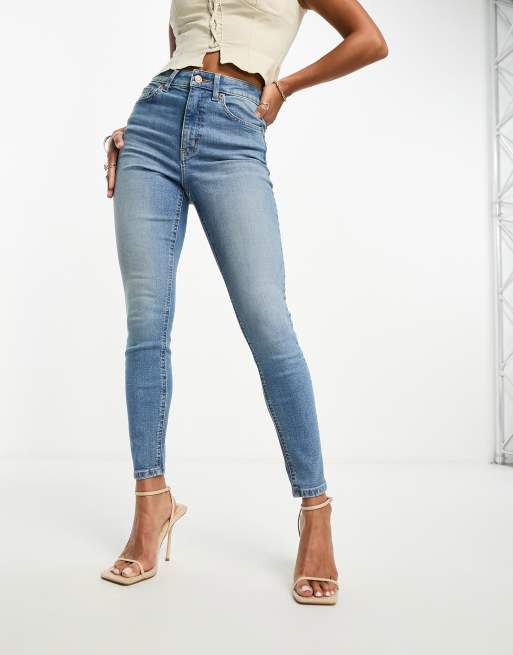 ASOS DESIGN Petite ultimate skinny jean in mid blue