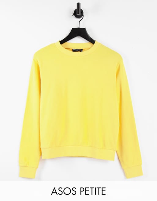 ASOS DESIGN Petite - Ultimate - Sweat en coton - Jaune citron - YELLOW