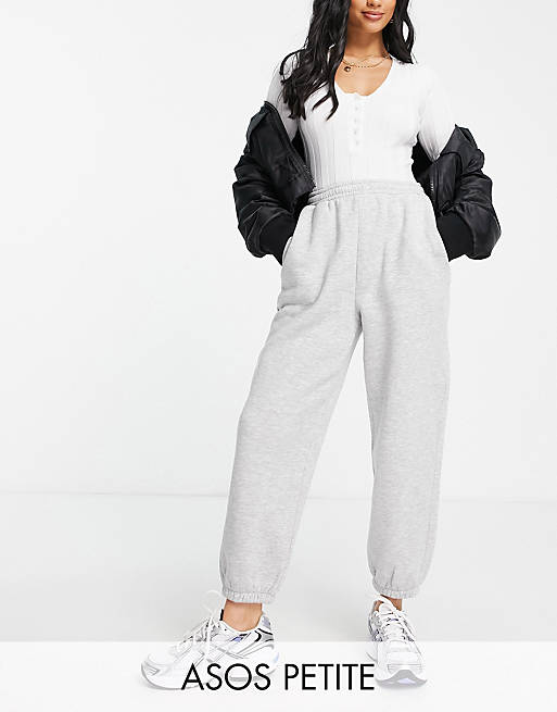 ASOS DESIGN Petite ultimate sweatpants in gray heather