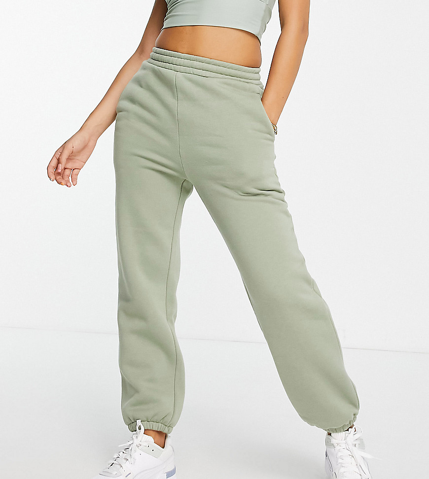 ASOS DESIGN Petite ultimate sweatpants in khaki-Green
