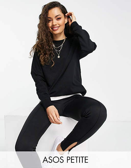 ASOS DESIGN Petite ultimate sweatshirt in black | ASOS