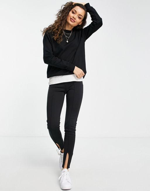 ASOS Petite ASOS DESIGN Petite tracksuit ultimate oversized hoodie /  sweatpants in black - ShopStyle Pants
