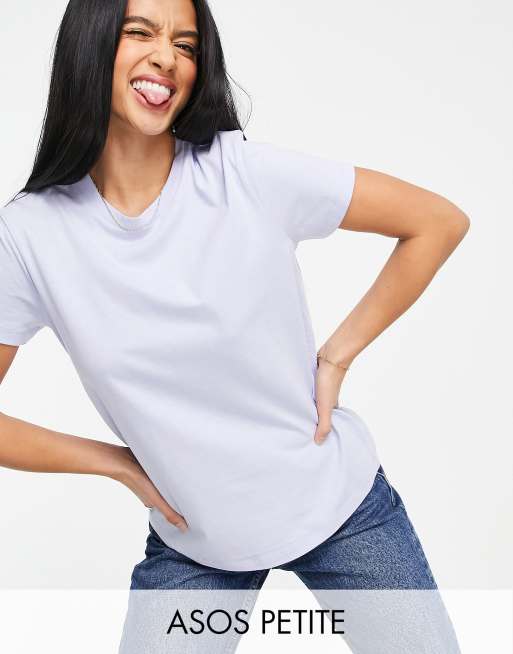 ASOS DESIGN Petite - Ultimate - T-shirt met ronde hals van katoenmix in babyblauw - LBLUE