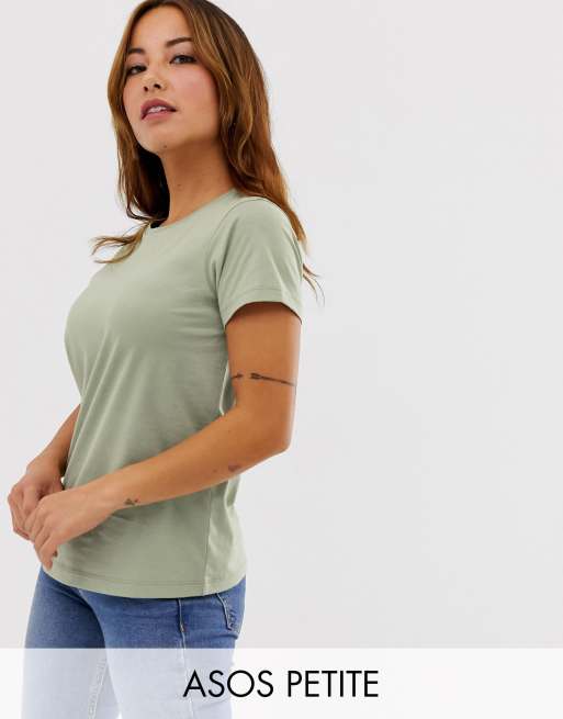 ASOS DESIGN Petite ultimate t-shirt with crew neck in khaki