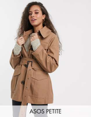 asos petite trench