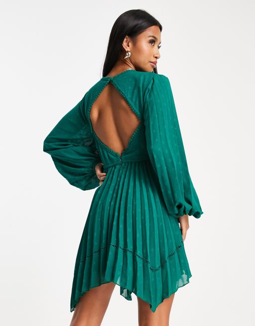 Forest green 2024 short dress