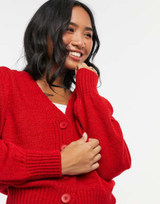 asos red cardigan