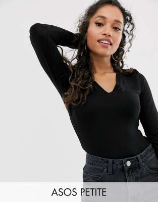 asos black long sleeve top