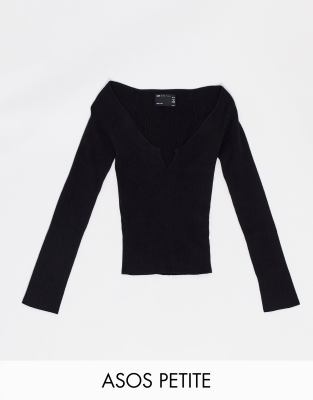 petite v neck sweater