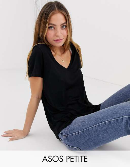 petite black t shirt