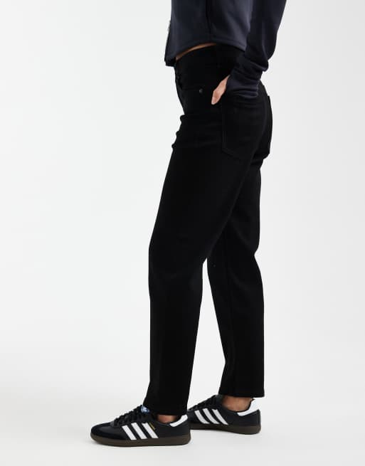 ASOS DESIGN Petite - Vaqueros mom negros de corte slim, 3 de 5