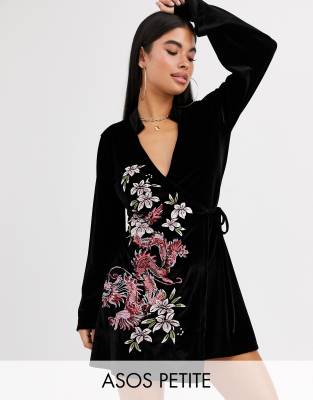 asos black kimono dress