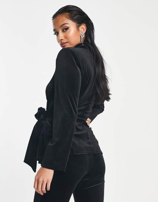 Asos black velvet on sale blazer