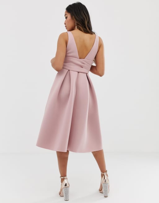 Asos Design Petite Vestito Midi Da Cerimonia Con Dettaglio A Portafoglio Asos