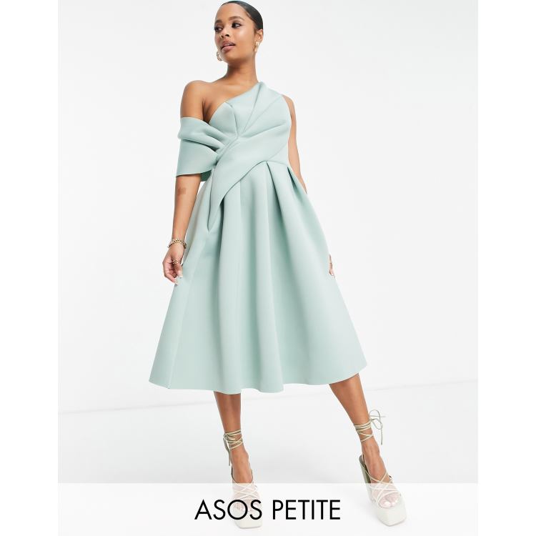 ASOS DESIGN Petite Vestito midi da cerimonia con spalle
