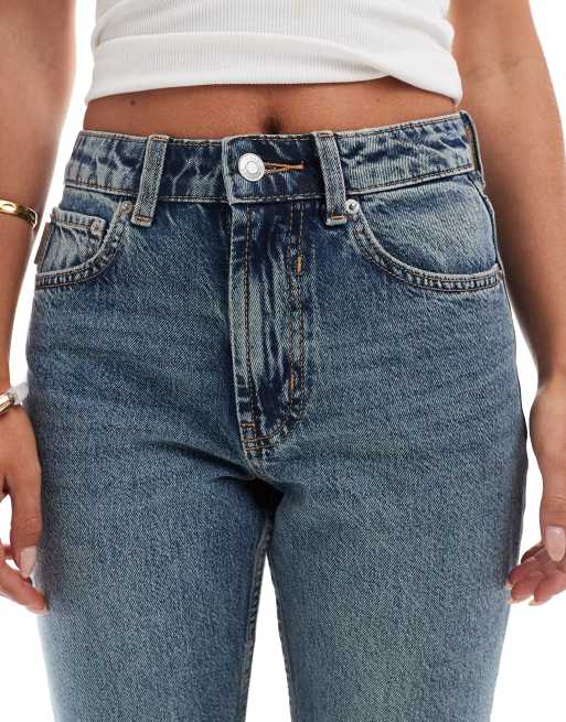 ASOS DESIGN Petite – Vintagetvättade, raka jeans i 90-talsstil , 4 av 5