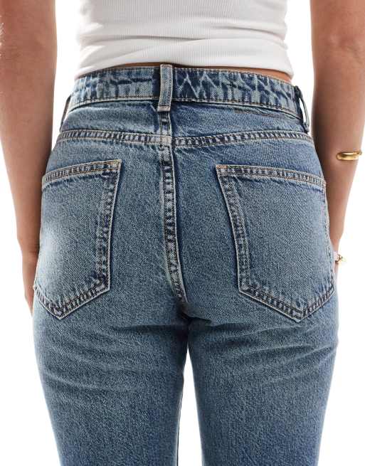 ASOS DESIGN Petite – Vintagetvättade, raka jeans i 90-talsstil , 5 av 5