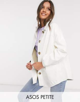 petite white coat