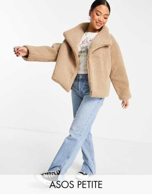 ASOS DESIGN Petite - Waterfall - Borgjack in camel