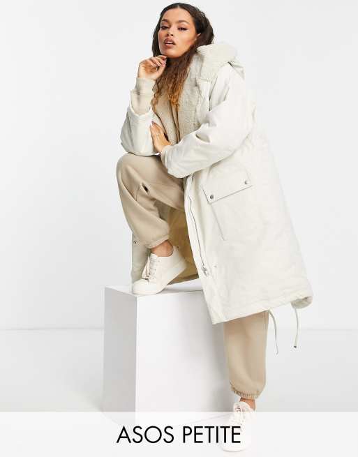 Womens cream 2025 parka coat