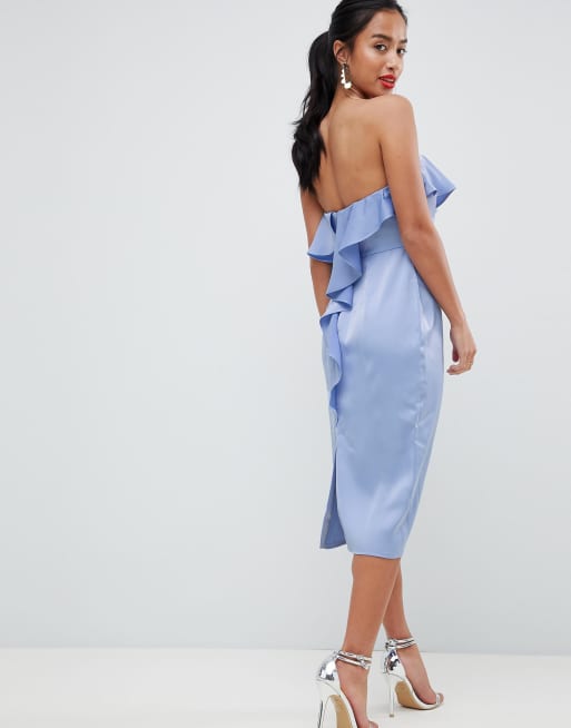 ASOS DESIGN Petite – Weiches Bandeau-Bleistiftkleid mit kurzem Oberteil, 2 von 4