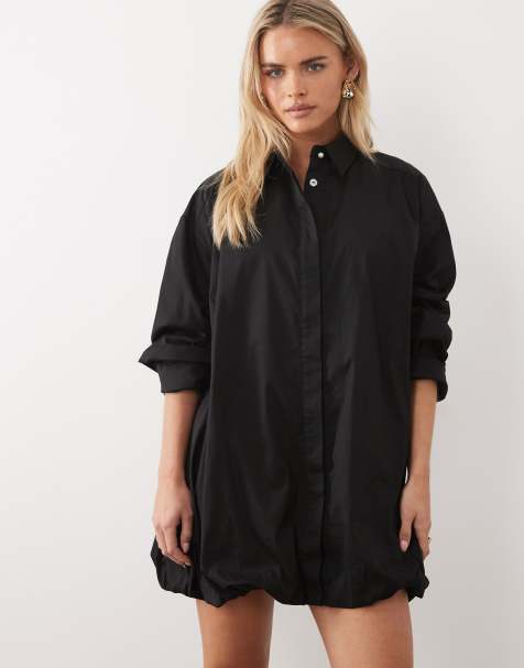 open lace back dress Womens Oversized Shirt Dress