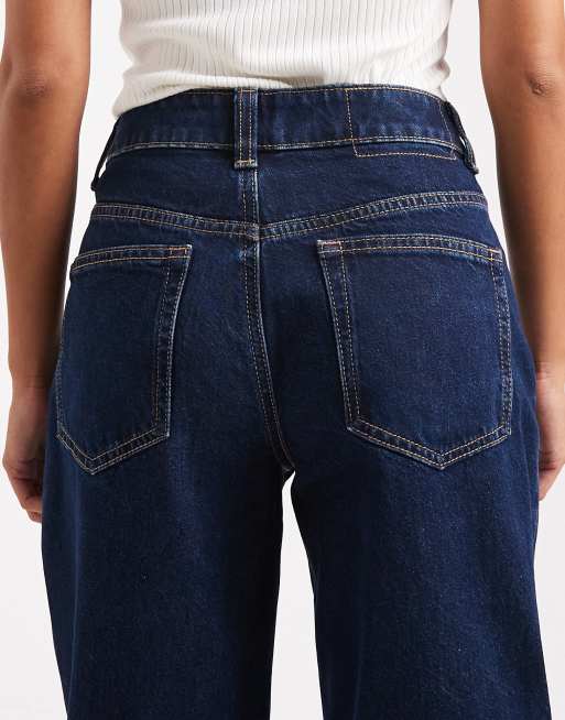 ASOS DESIGN Petite wide leg dad jean in rinse, 5 of 5