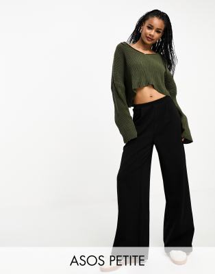 ASOS DESIGN Petite basic sweatpants in black - BLACK